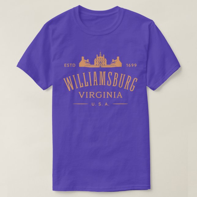 Colonial Williamsburg VA Design Williamsburg Virgi T-Shirt (Design Front)