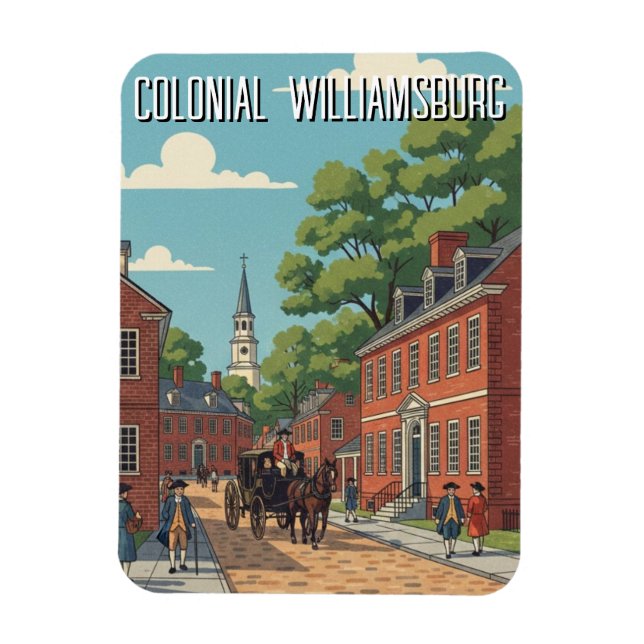 Colonial Williamsburg Virginia Travel Magnet (Vertical)