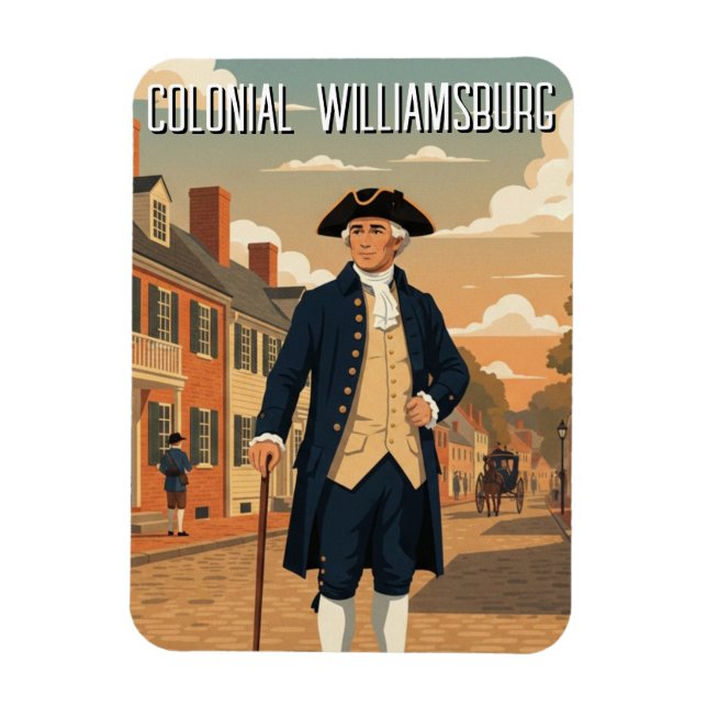Colonial Williamsburg Virginia Travel Magnet (Vertical)
