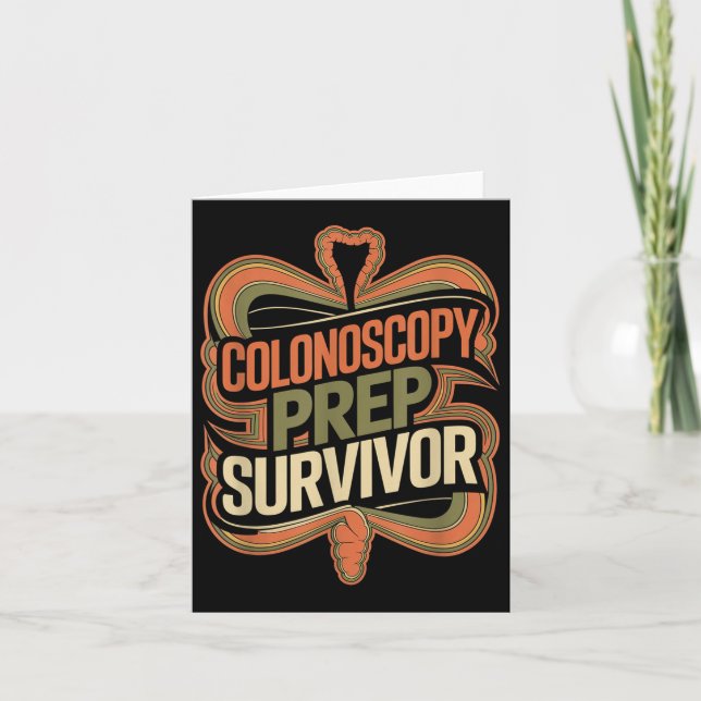 Colonoscopy Prep Survivor Colon Health Therapy -  Card (Front)