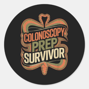 Colonoscopy Prep Survivor Colon Health Therapy -  Classic Round Sticker