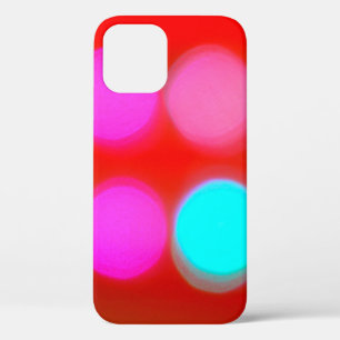 Color Abstract Blurred red background bokeh lighti iPhone 12 Case