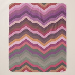 Color Abstract Retro Striped Background, Fashion Z Sherpa Blanket