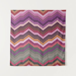 Color Abstract Retro Striped Background, Fashion Z Tapestry