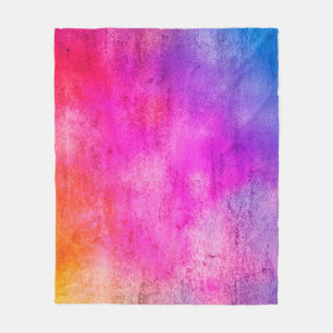 Color background. Grunge red blue and yellow paint Fleece Blanket