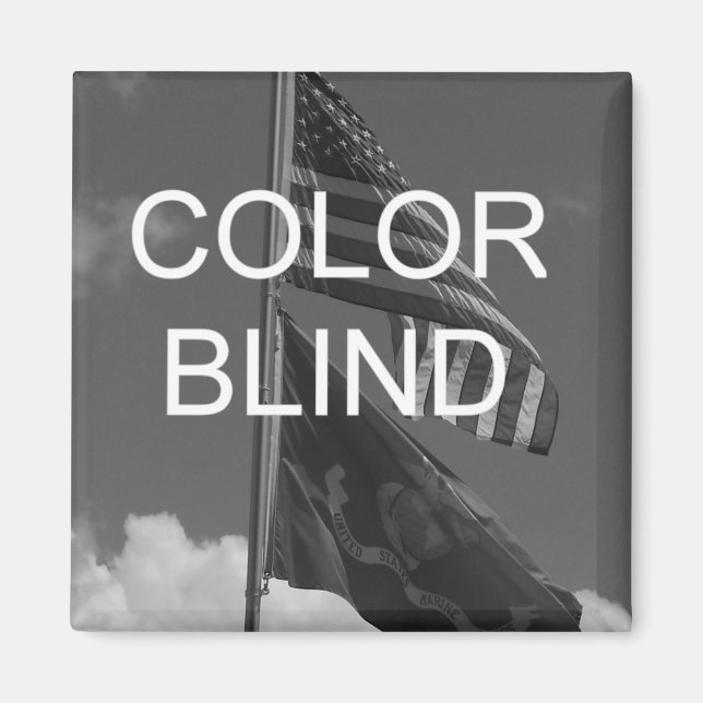 Color Blind Greyscale Flags Magnet (Front)