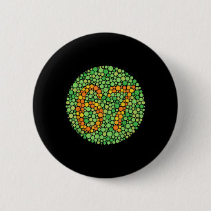 Color Blind Test 67 Six Seven Polka Dot Teacher Nu 6 Cm Round Badge