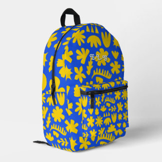 Color block Abstract Print Colorful Back to School Printed Backpack