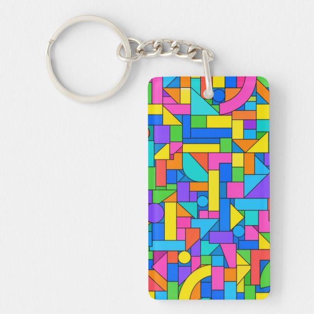 Color Block Disorder Key Ring (Front)