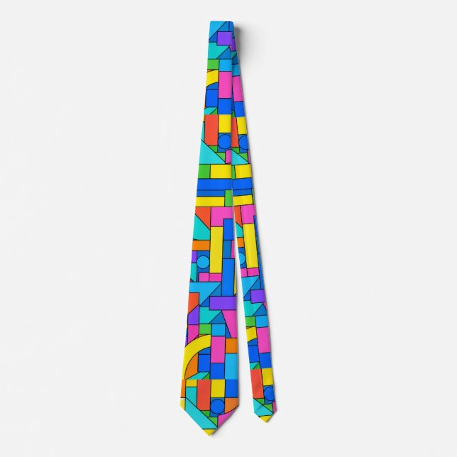 Color Block Disorder Tie (Front)