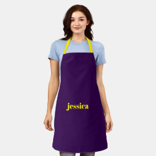 Color block minimalist custom name apron