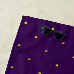 Color block minimalist custom name beach towel