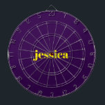 Color block minimalist custom name  dartboard<br><div class="desc">Add your name on this minimalist color block design on purple background.</div>