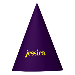 Color block minimalist custom name party hat