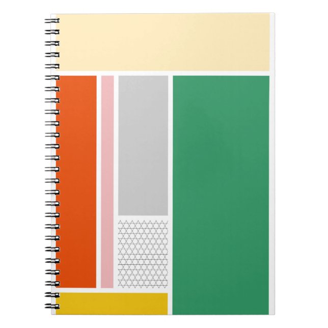 Color Block Modern Abstract Notebook (Front)