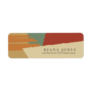 Color Block Wedding Autumn ID740 Return Address Label