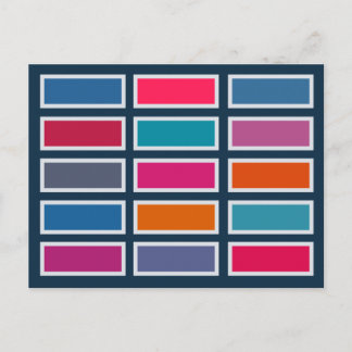Color Bricks (bold) Postcard