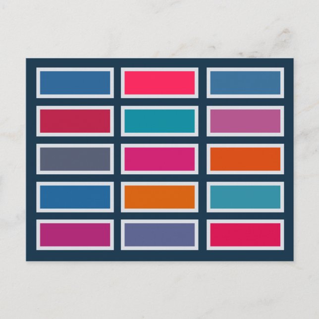Color Bricks (bold) Postcard (Front)