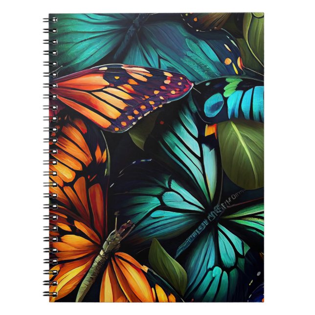 Color Burst – Butterflies in Motion Notebook (Front)