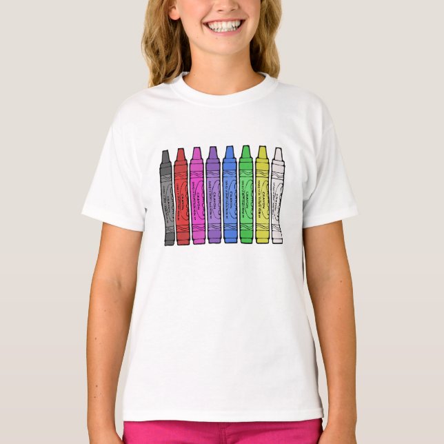 Color Crayons T-Shirt (Front)