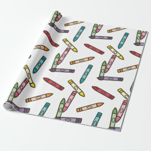 Color Crayons Wrapping Paper