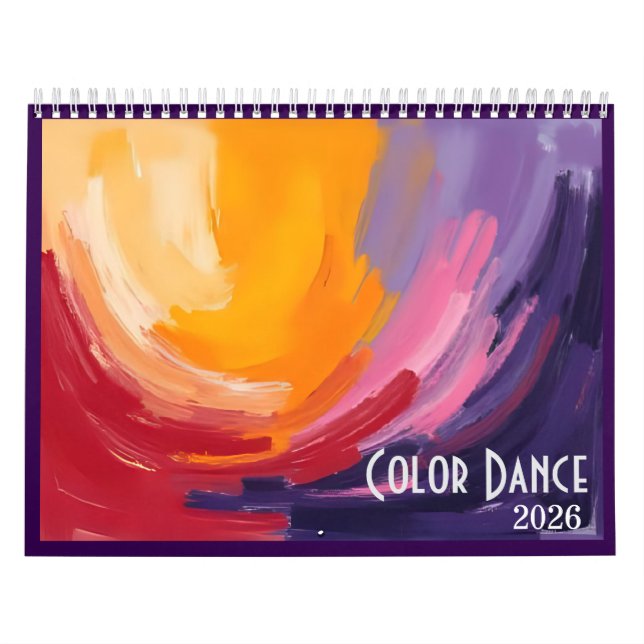 Color Dance 2026 Abstract Art Calendar (Cover)