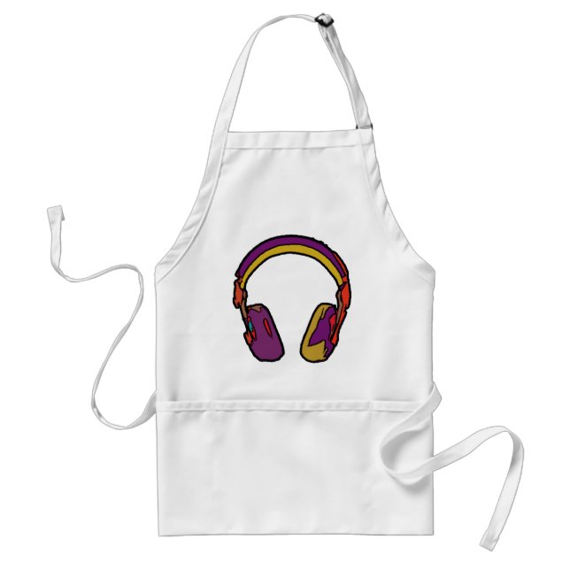 color dj headphone standard apron (Front)