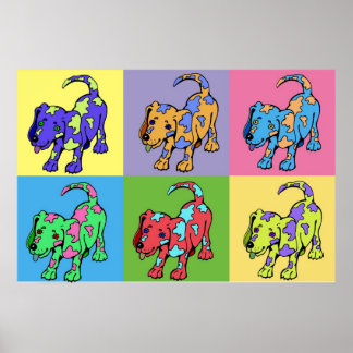 Color Dogs Poster