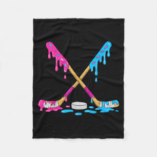 Color Drip Hockey Sticks Youth Tee Funny Ice-hocke Fleece Blanket