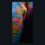 Color Elephant - Poster<br><div class="desc">This colorful elephant is a real eye catcher for your picture wall in the living room,  corridor or even home office office. The colorful colors radiate formally and come true thanks to the dark background.</div>