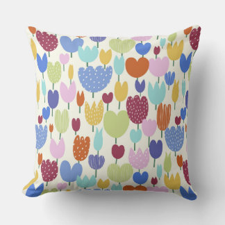 Color flowers cushion