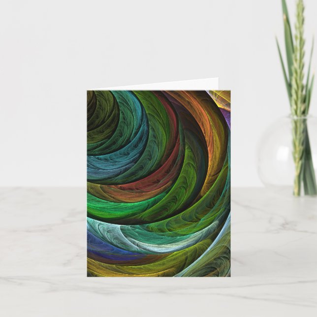 Color Glory Modern Abstract Art Pattern Elegant Card (Front)