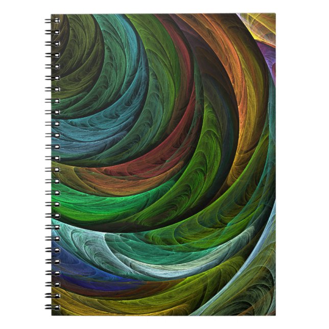 Color Glory Modern Abstract Art Pattern Elegant Notebook (Front)