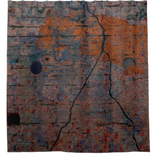 Color grunge wall background. Various color patter Shower Curtain