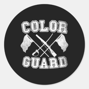 Color Guard Captain Nd Dad Drumline Dad Father's D Classic Round Sticker