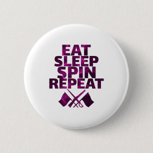 Color Guard - Eat, Sleep, Spin, Repeat 6 Cm Round Badge