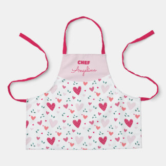 Color Heart Pattern Apron