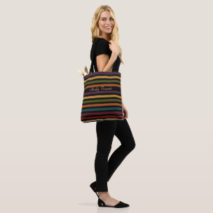 Color Horizontal Lines Tote Bag – Modern Gift Set