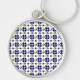 Color Illustration Fancy shapes, Gray and Blue Key Ring