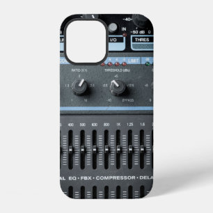 Color image of many buttons in a sound recording s iPhone 12 case