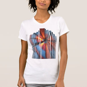 Color impact darts design glitch art style T-Shirt