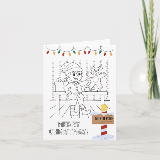 Color in your own Christmas card (Front)