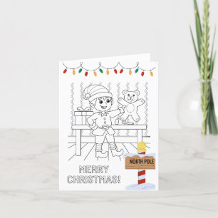 Color in your own Christmas card