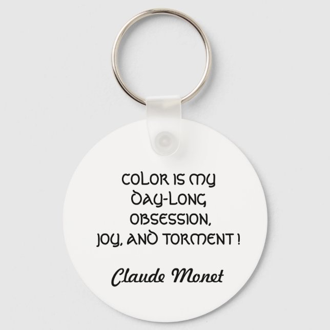 COLOR IS MY OBSESSION QUOTE keychain (Front)