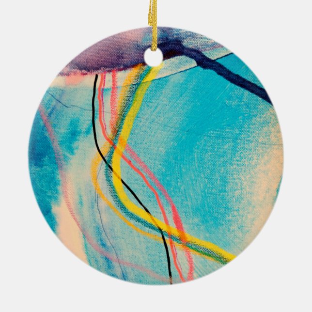 Color Lines No. 1 Ceramic Ornament (Back)