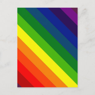 COLOR ME A RAINBOW (Striped design) ~ Postcard