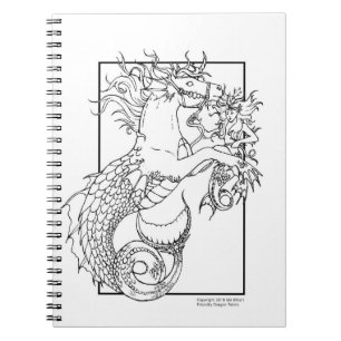 COLOR ME Spiral Notebook Fantasy Hippocampus
