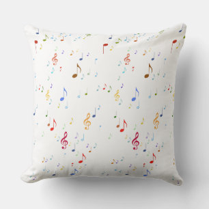 color musical notes pattern decor idea cushion