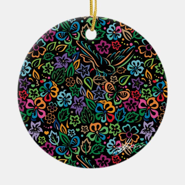 Color of Life Ceramic Ornament (Front)