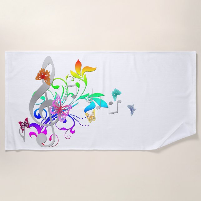 Color of Music Beach Towel (Front)